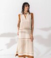 Vestido Stripe Crudo Y Came
