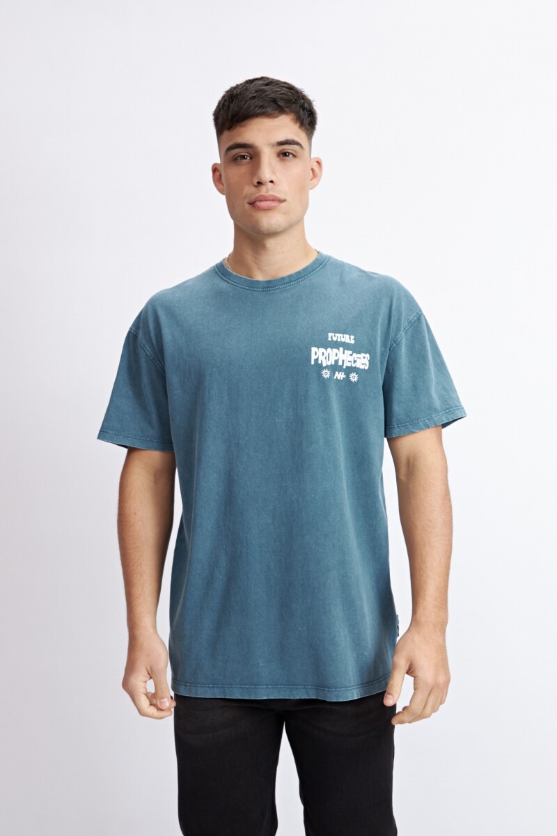 REMERA YINYANG - AZUL 