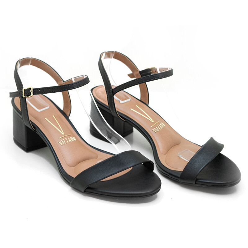Sandalia Vizzano Taco Bajo de Mujer - 6291.900-8389 Negro