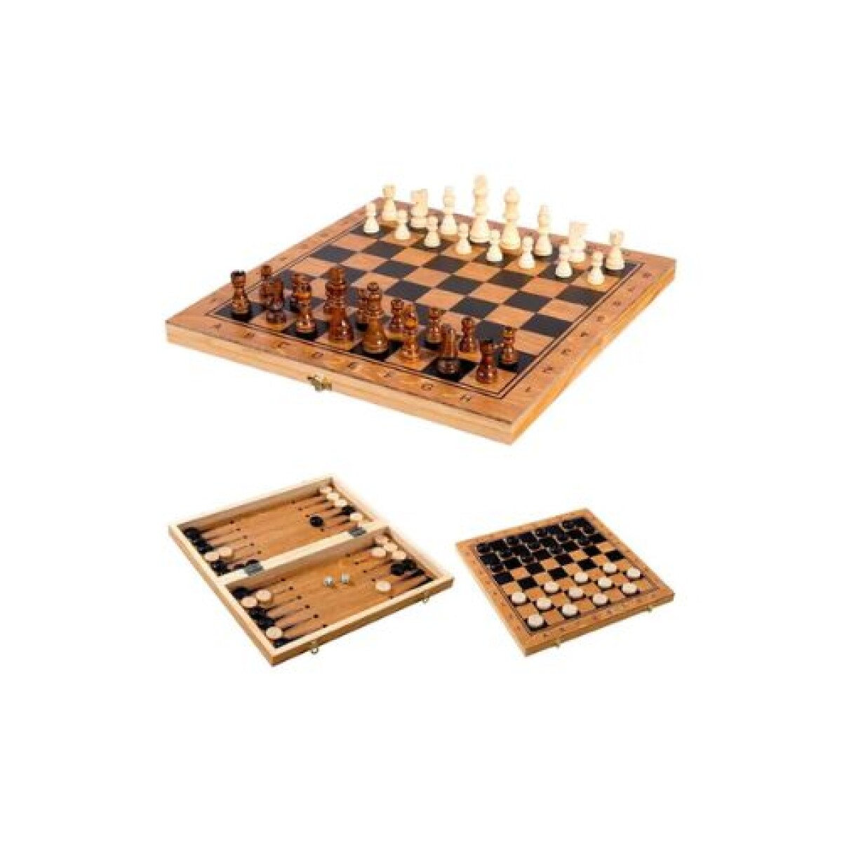 3 en 1- Ajedrez, Damas, Backgammon Grande - 3 En 1- Ajedrez, Damas, Backgammon Grande 