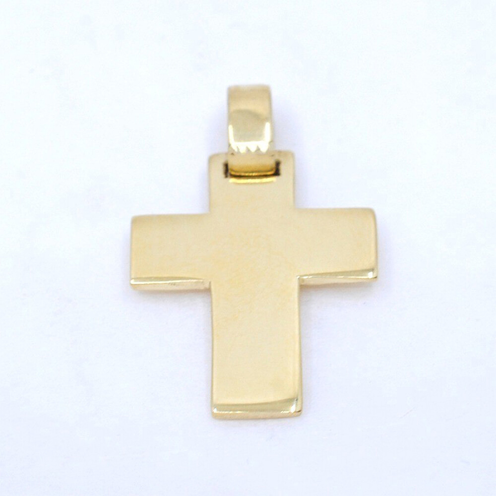 Cruz chata En Oro 18K amarillo Medidas 20X 15 mm Cruz chata En Oro 18K amarillo Medidas 20X 15 mm