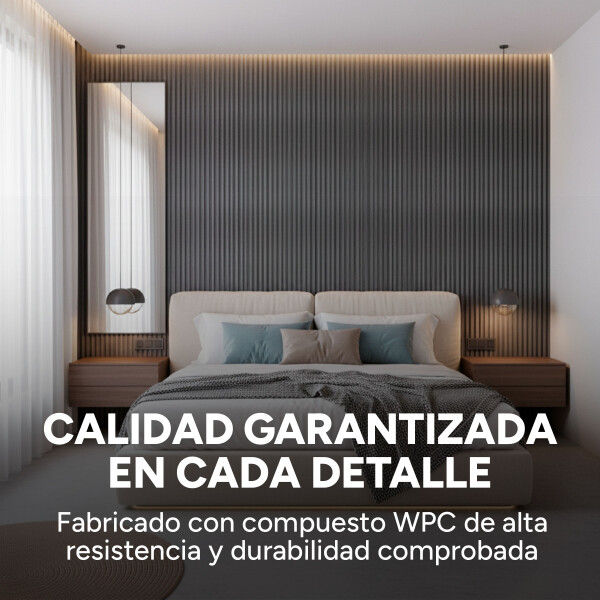 Pack x30 Wpc Simil Madera Wall Panel Lambrin 2.90x16.7 Color Gris Espiga