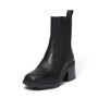 Botas Mid Chelsea Mujer Black Full Grain