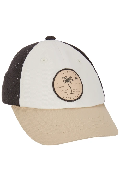 Gorro con visera y estampa playa Sin color