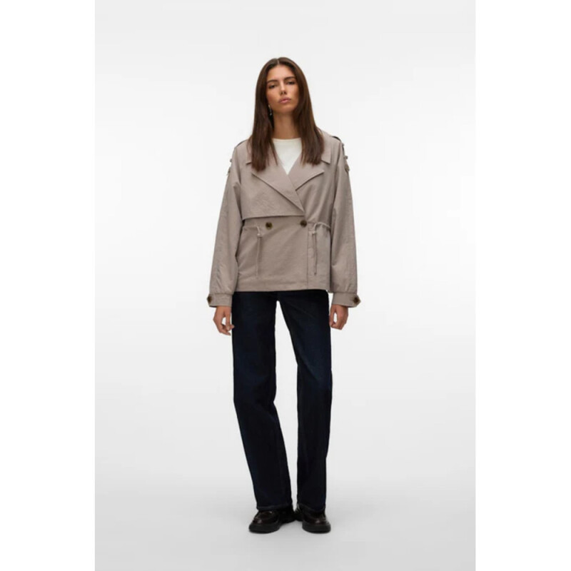 VMBRAVESIENNA SHORT TRENCHCOAT Moon Rock