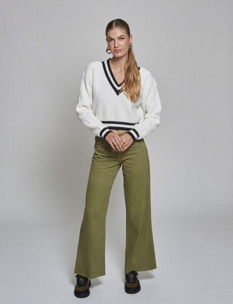 Sweater preppy blanco