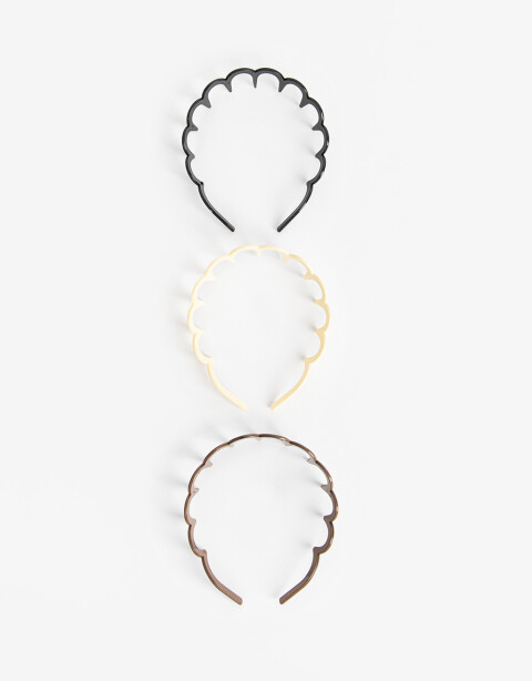 Vinchas Sets Acrilico Set De Vinchas Rígidas Wavy - Combinacion Tricolor