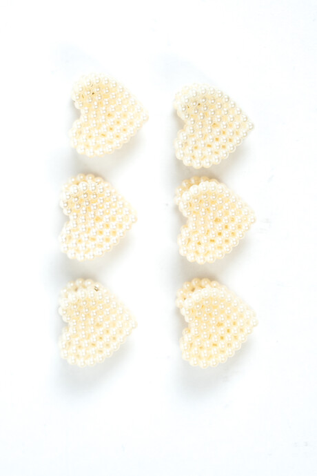 Pinza De Pelo Amaru, Set 6 Piezas Blanco