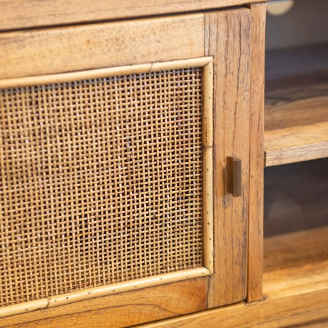 RACK DE LIVING PARA TV MADERA NATURAL-BEIGE MINDI NATURAL