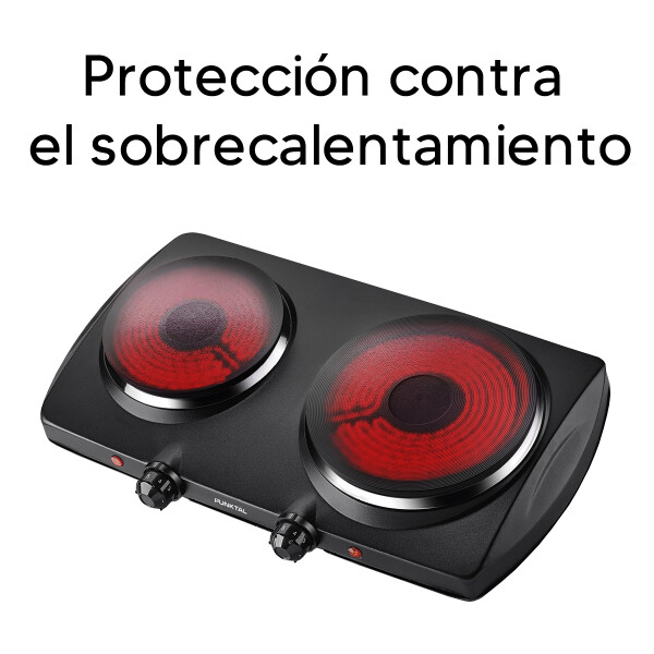 Anafe Doble Eléctrico Punktal Pk-pc 02 ANAFE ELECTRICO PUNKTAL PK-PC02 NEGRO