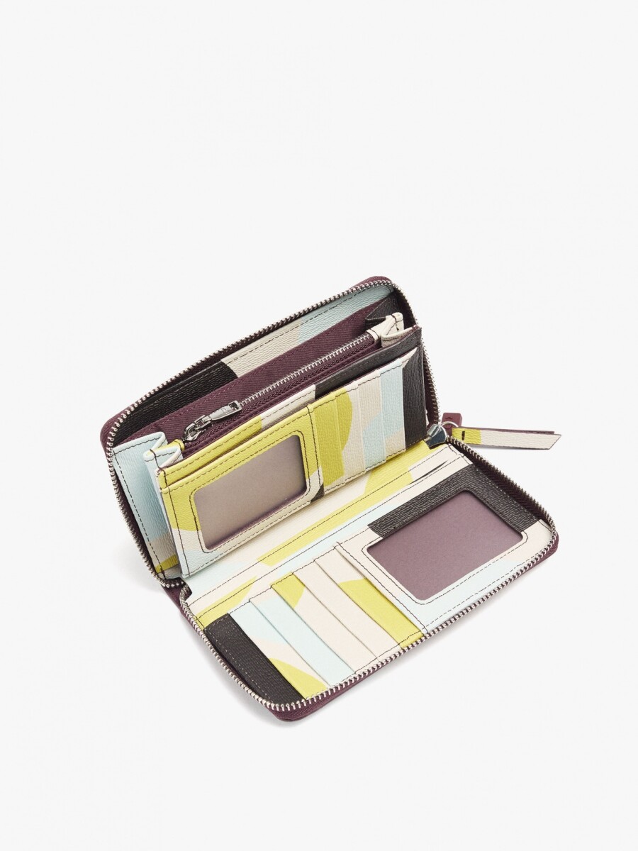 Cartera Estampada Con Textura multicolor