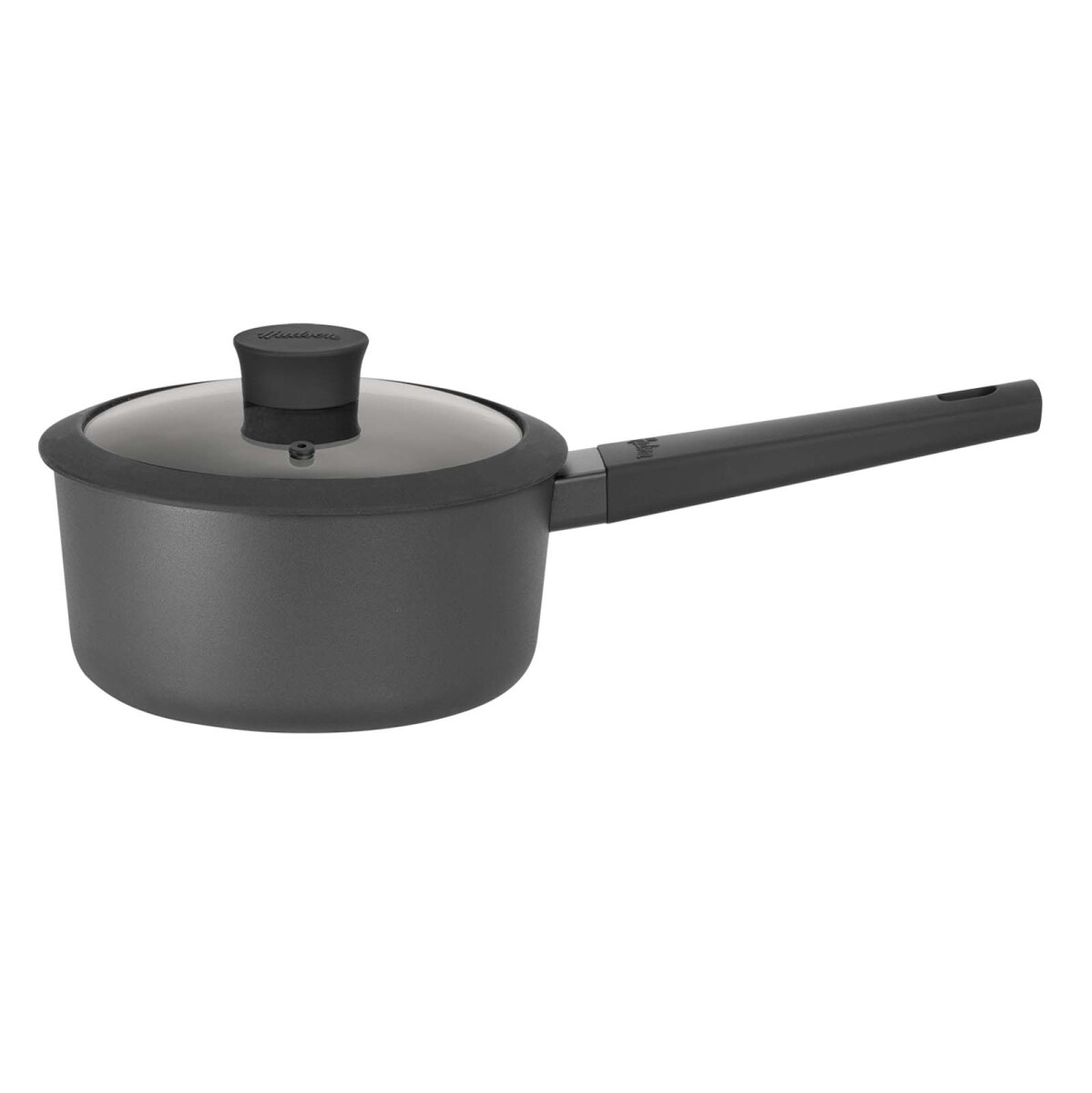 CACEROLA C/ANTIADHERENTE - ALUMINIO NEGRO TAPA Y MANGO 