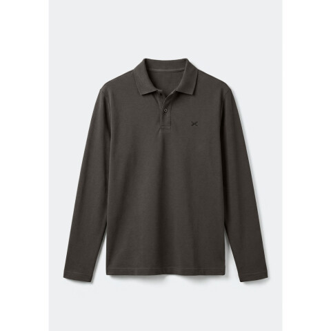 CAMISA POLO ML MASC CINZA ESCURO