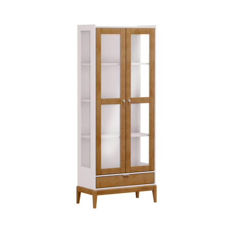 Vitrina Línea Milán 2 puertas Blanco/Natural