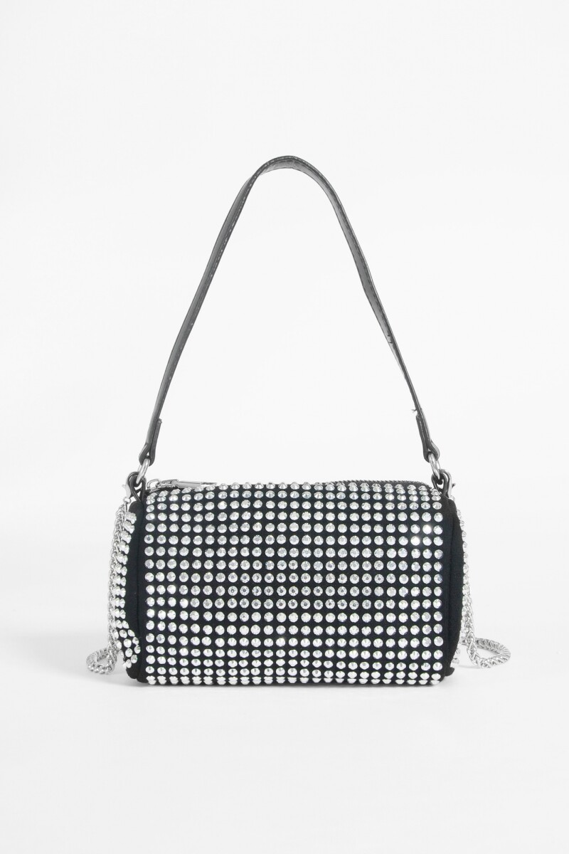 Cartera de fiesta tubo plateado