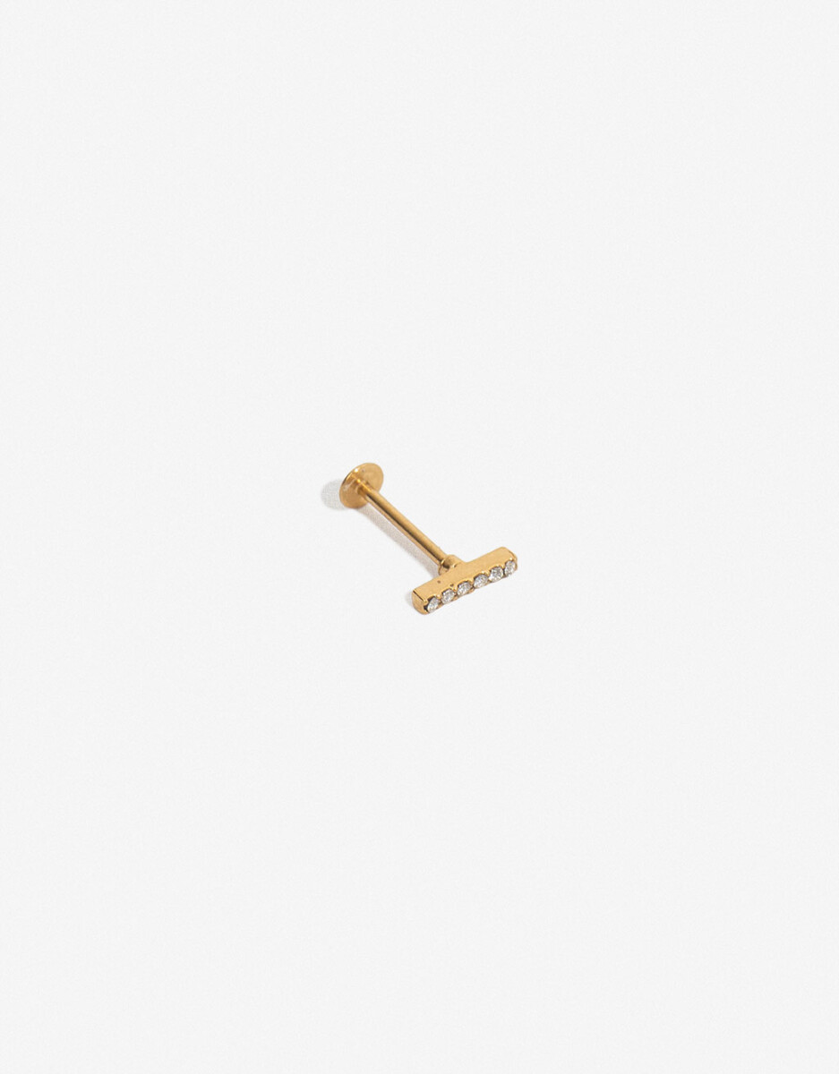 Piercing De Titanio Con Strass 