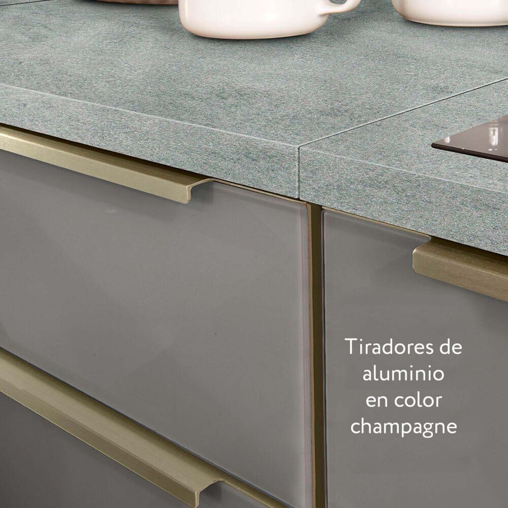 BAJO MESADA 120 CM MDP-Y-VIDRIO BLANCO LUX