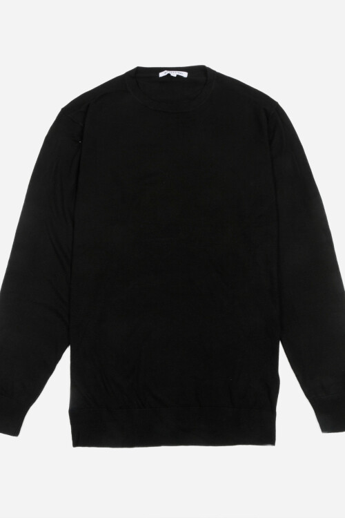 Sweater escote a la base - UNISEX NEGRO