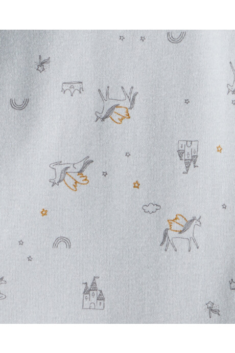 Pack cuatro bodies de algodón, diseño unicornios Sin color