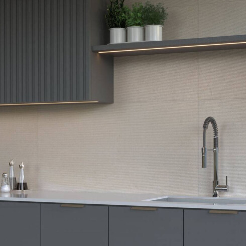 Porcelanato Beige Decorado Relieve 60X120Cm 9.5Mm Piso Pared GAMAS DE BEIGE