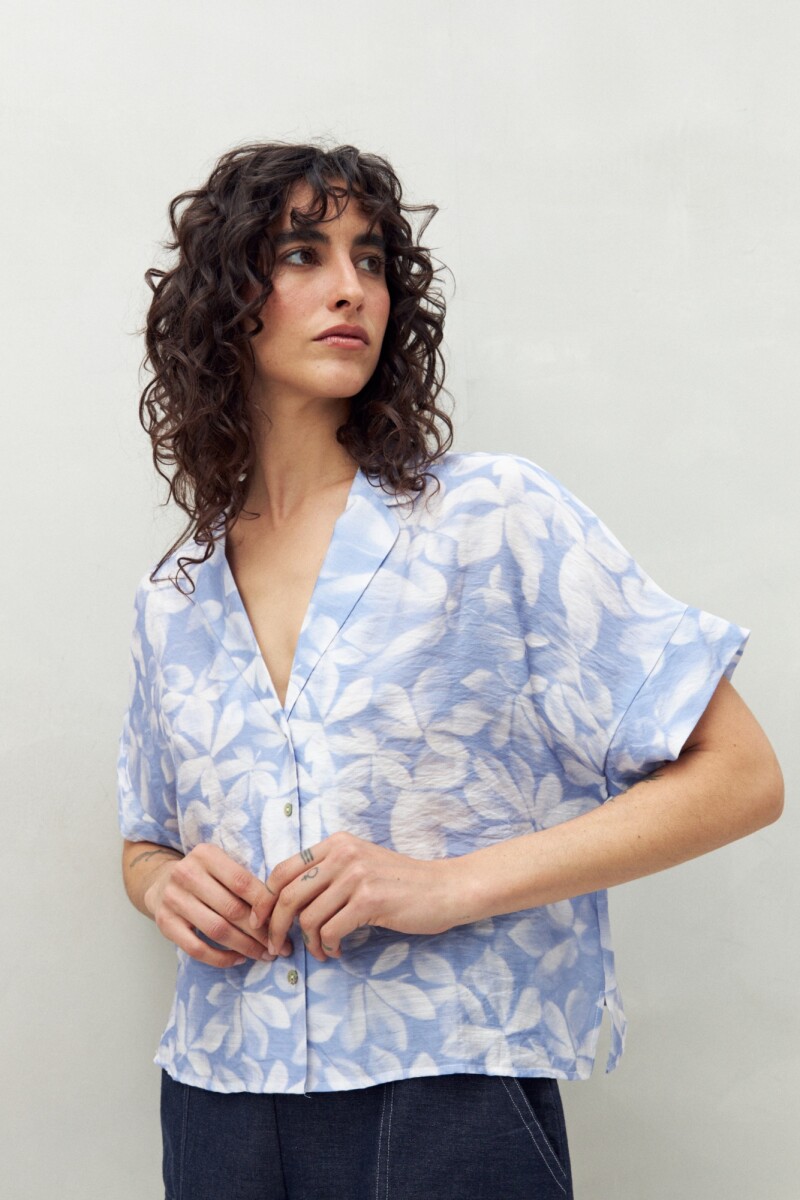 CAMISA CALIX PRINTED Azul Lavado