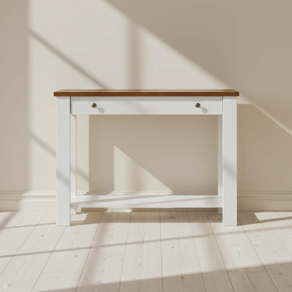 CONSOLA/MESA DE ARRIME LIVING MADERA BLANCO AGATA BCO/NAT