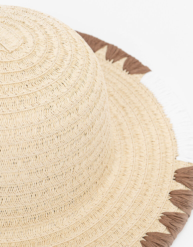 Sombreros Sombrero Efecto Rafia - Combinacion Bicolor