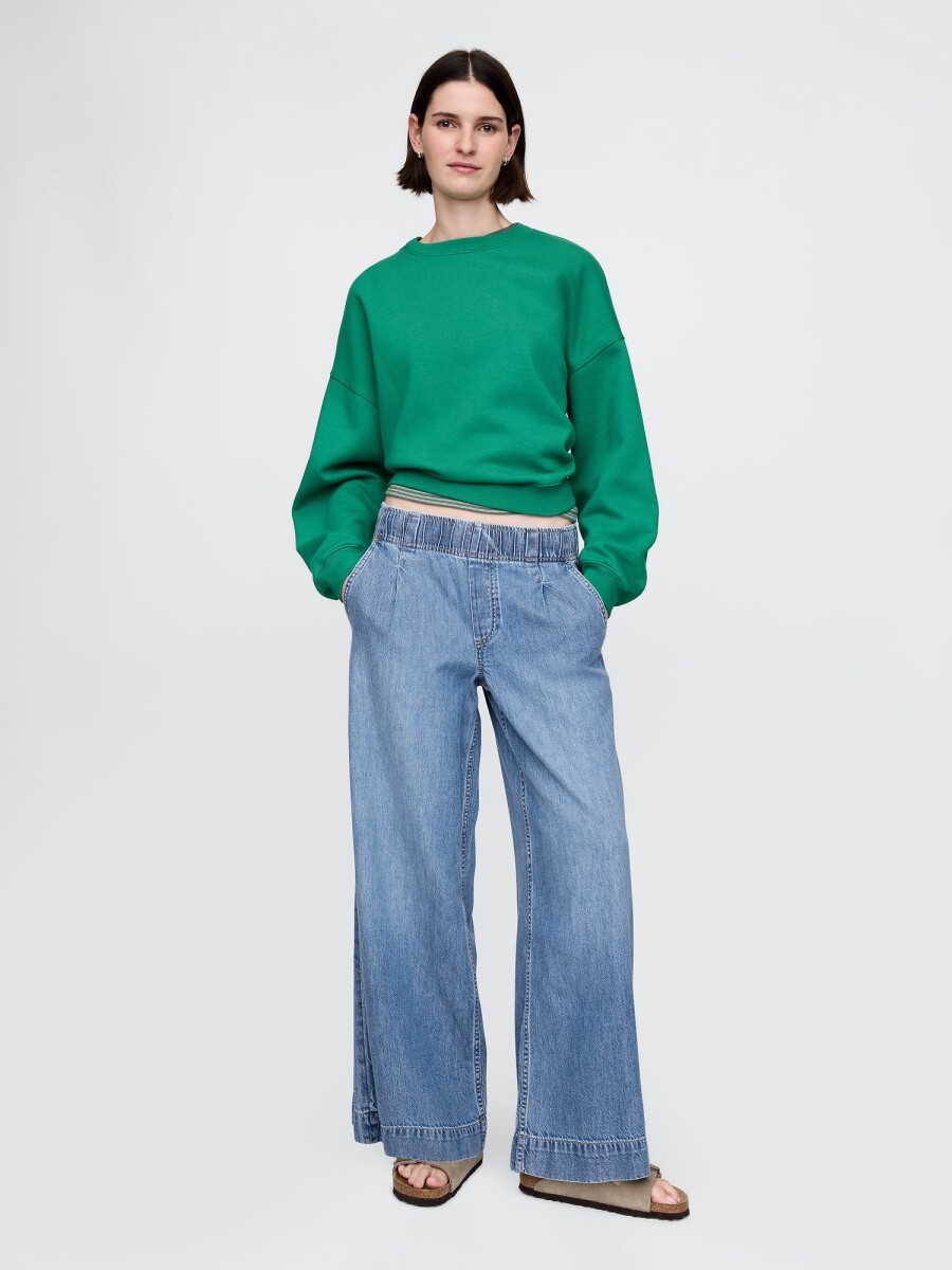 Jean Baggy Easy Mujer - Medium Indigo 1 