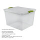 Set x3 Caja organizadora 45 lts Wenbox TRANSPARENTE