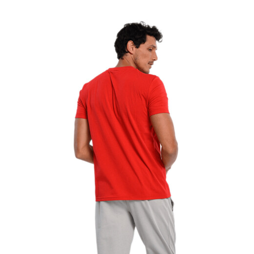 Remera Umbro Hombre Double Logo Rojo-Coral-Blanco S/C