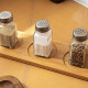 Set x2 Salero 4x4x9cm TRANSPARENTE