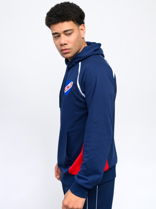 Canguro Hoodie Dolman Nacional Hombre Azul Marino, Rojo