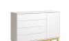 Cómoda 4 Cajones 1 Puerta Infantil - Elfe Blanco
