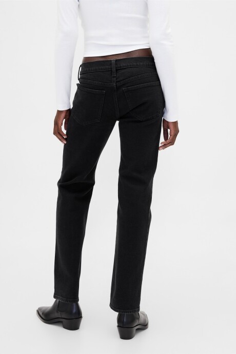 Jean 90S Straight Tiro Bajo Mujer Black 1