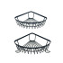Estante Organizador Esquinero Set X2 Accesorio Baño Ducha Adhesivo Imback Color Negro Estante Organizador Esquinero Set X2 Accesorio Baño Ducha Adhesivo Imback Color Negro