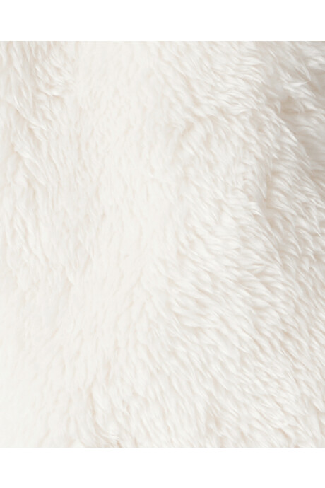 Campera de sherpa, con capucha, blanca Campera de sherpa, con capucha, blanca