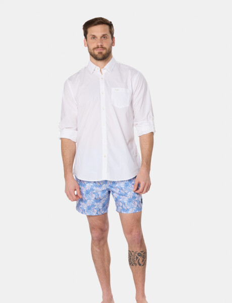 SHORT DE BAÑO ESTAMPADO Azul