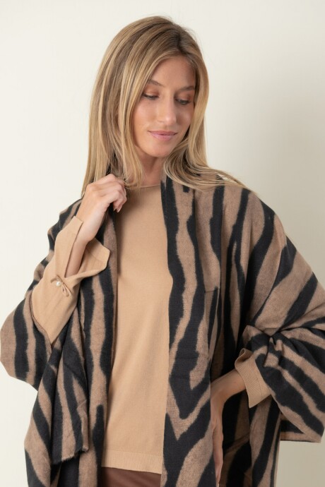 PASHMINA JASPE CEBRA Camel