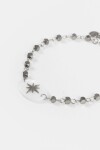 Pulsera dije estrella plateado