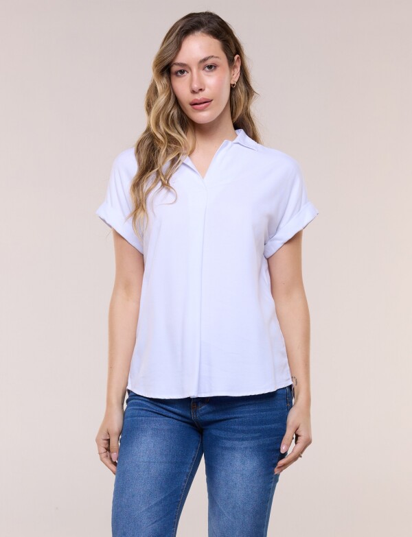 Blusa Algodon Denim BLANCO