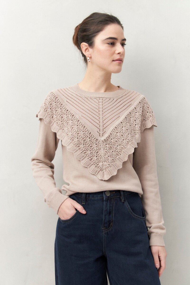 SWEATER SILVI Tostado