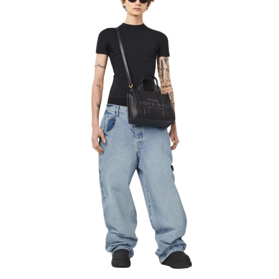 MARC JACOBS - THE LEATHER SMALL TOTE BAG Negro