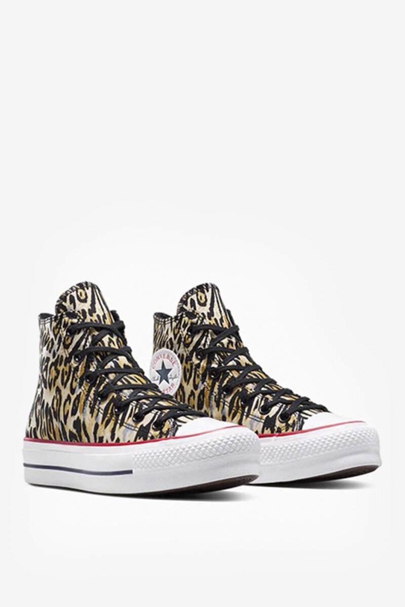 CTAS LIFT HI BLACK/WHITE/RED Leopardo