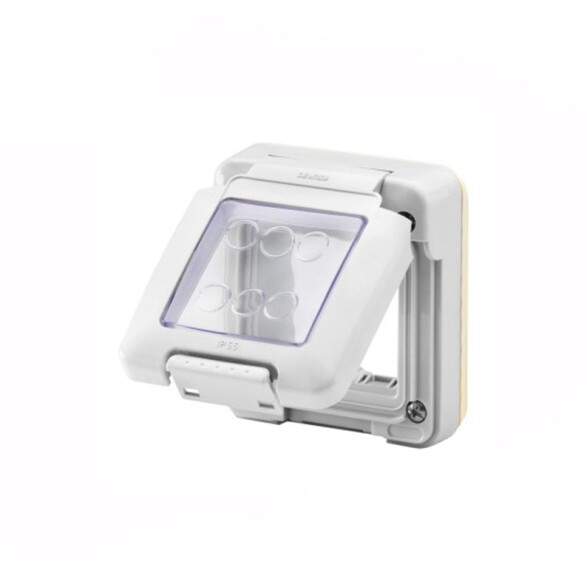 Plaqueta estanca IP55 2 mód. gris, 27 Combi System GC6407