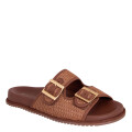 Sandalias de Mujer Bottero Baja Doble Hebilla Marrón Caramelo