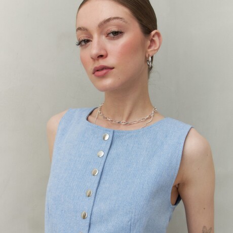 CHALECO MIKE Azul Melange