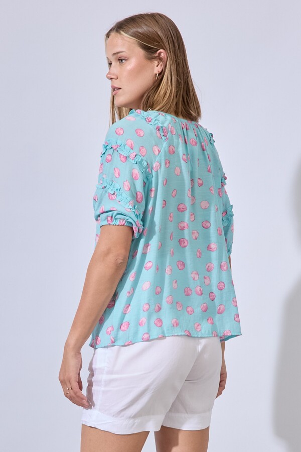 Blusa Gasa Print CELESTE/MULTI