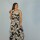 Vestido Ethnic Flowers Black/beige