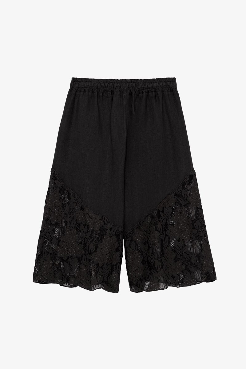 BERMUDA ENCAJE Negro