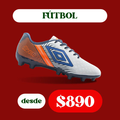 Zapatos de fútbol Umbro desde $890